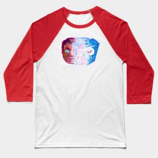 Go Robo Now Two Face Baseball T-Shirt